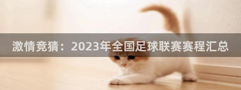激情竞猜：2023年全国足球联赛赛程汇总